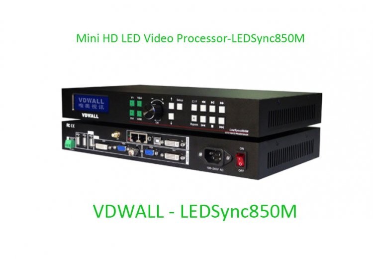 Processeur vidéo LED HD Mini LEDSync850M de VDWALL avec prise en charge USB