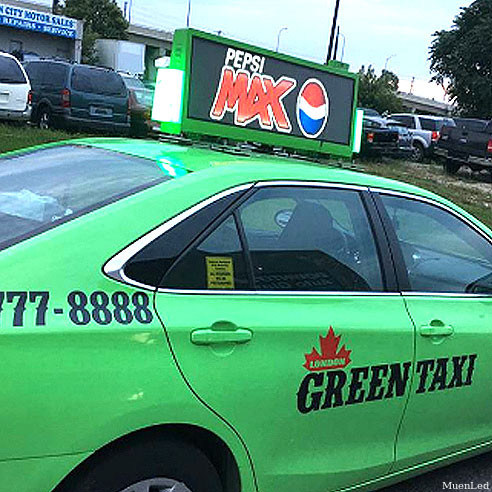 Affichage LED extérieur pour voiture/taxi affichage LED extérieur de location Muen