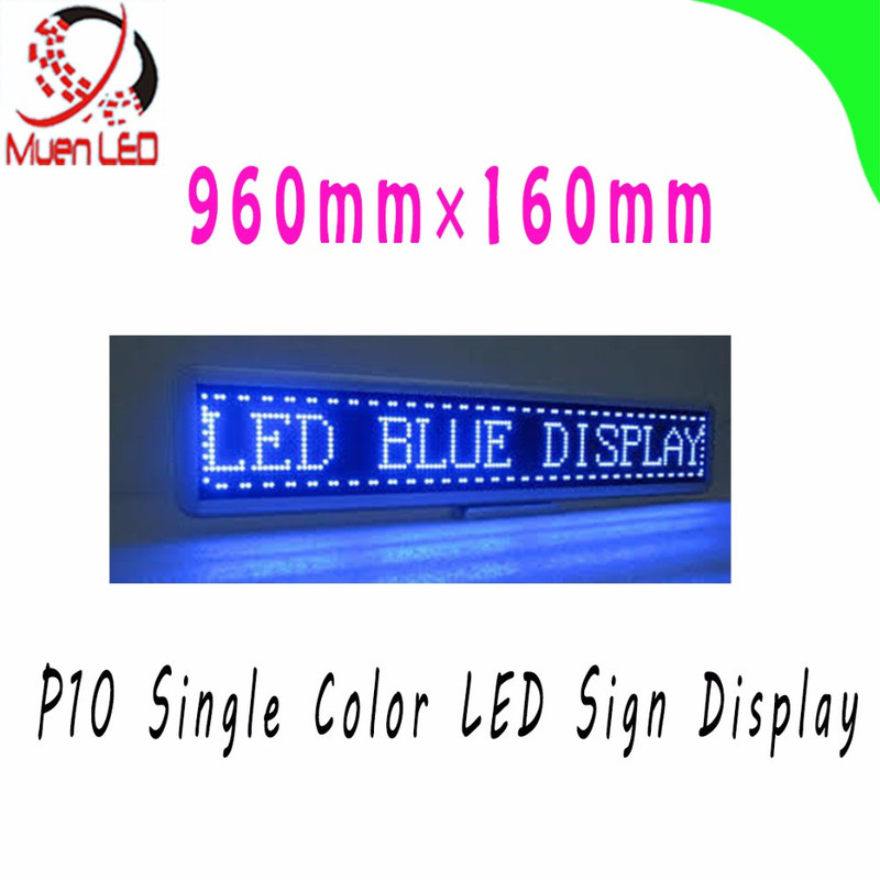 P10 Affichage de panneaux à LED monocouleur 960*160 mm ((rouge, jaune, vert, bleu, blanc)